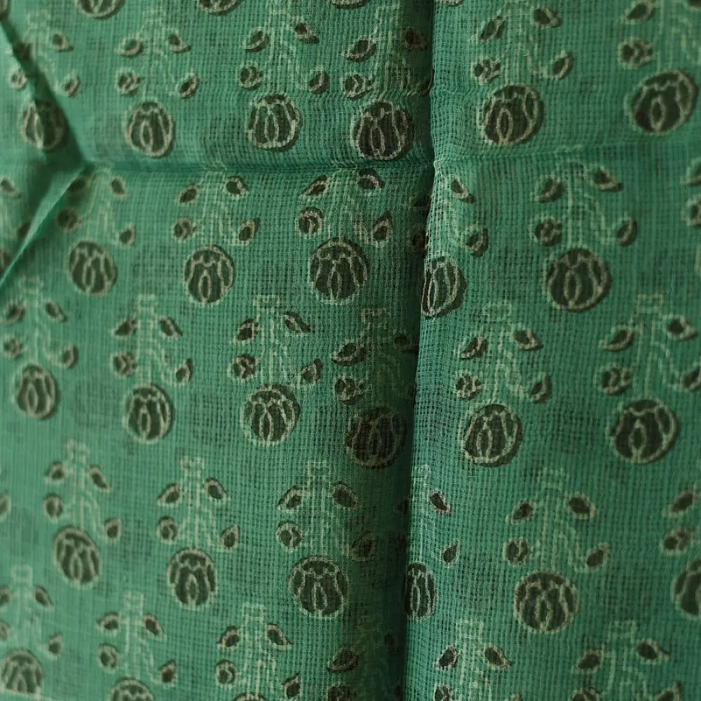 shop Block Printed Kota Doria Cotton Dupatta