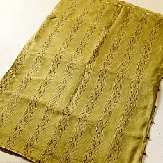 Block Printed Kota Cotton | Hand Embroidered Saree With Blouse Piece
