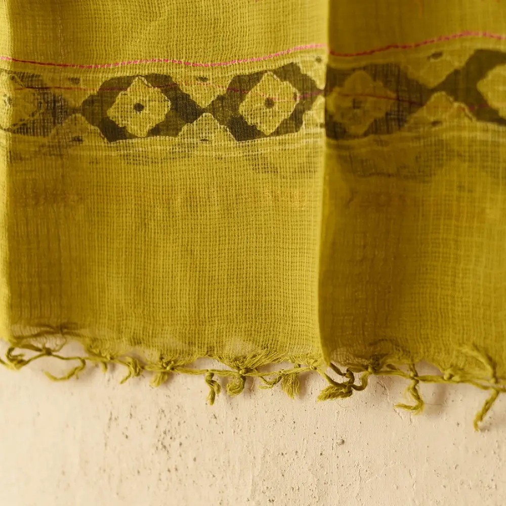 shop Block Printed Soft Kota Doria Cotton Dupatta 