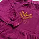 magenta pink pure cotton mulmul double layered girls frock with full sleeves and yellow embroidery