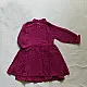 magenta pink pure cotton mulmul double layered girls frock with full sleeves and yellow embroidery