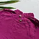 magenta pink pure cotton mulmul double layered girls frock with full sleeves and yellow embroidery