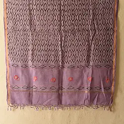 Block Printed Kota Cotton | Kota Doria Purple Dupatta 