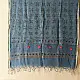 shop Block Printed - Handwoven Kota Doria Cotton Dupatta - Purple & Blue