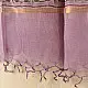 shop Block Printed - Handwoven Kota Doria Cotton Dupatta - Purple & Blue