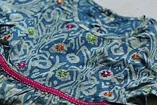 Little Karigari | Pure Cotton Embroidered - Blue frock for girl
