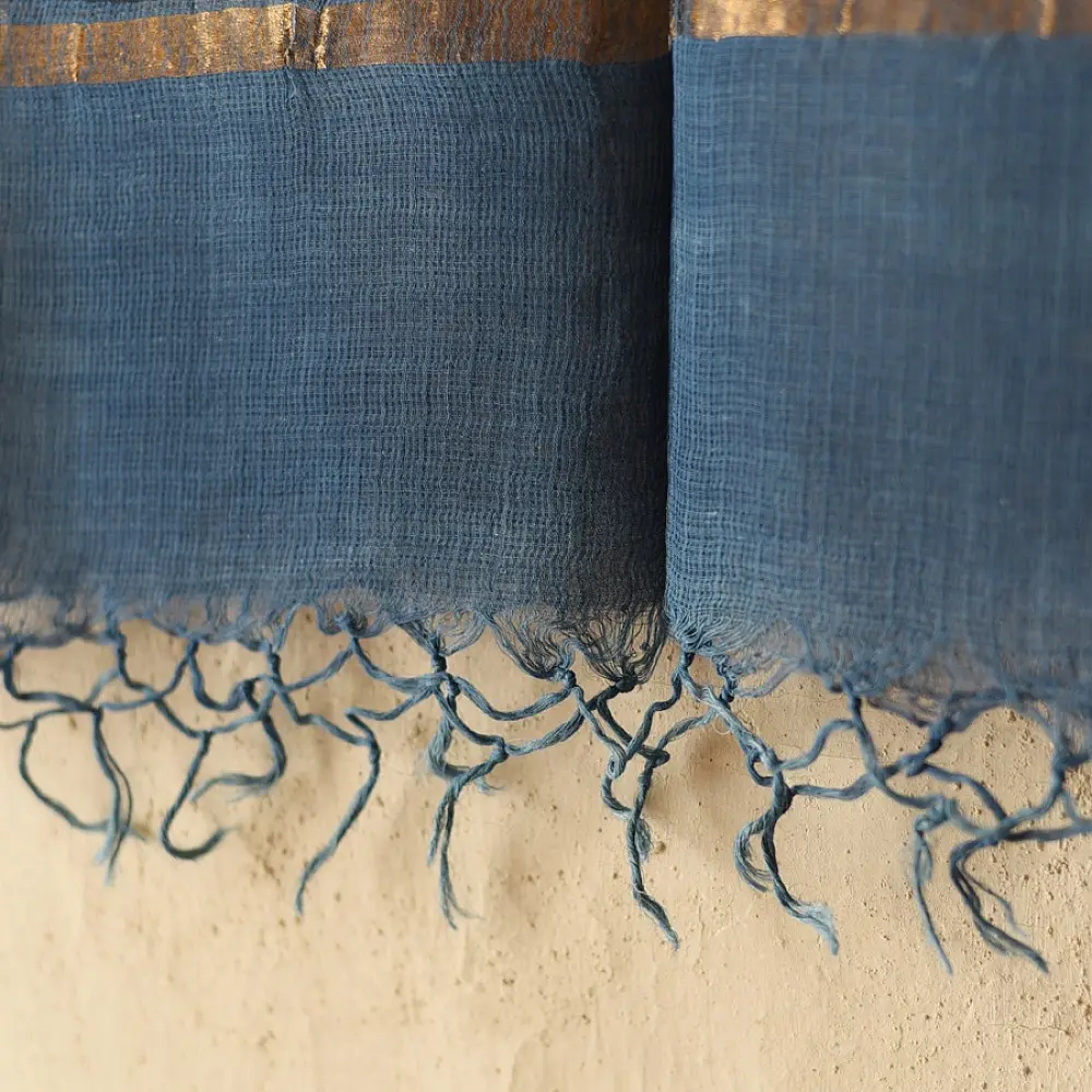 shop Block Printed Pure Kota Doria Cotton Dupatta 