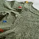 olive green pure cotton girls frock with pintucks floral embroidery and embroidered patch pockets