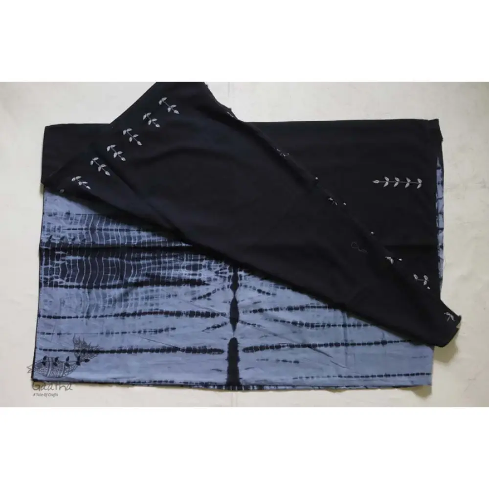 नखराली | Nakharali ✼ Embroidered Cotton Shibori Saree | 4