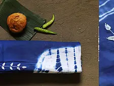 नखराली | Nakharali ✼ Embroidered Cotton Shibori Saree | 8
