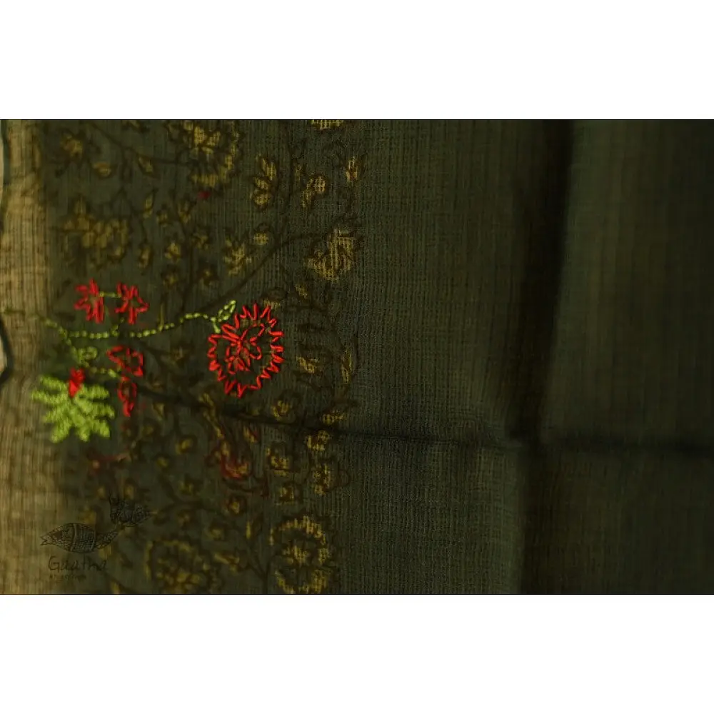 shop Block Printed Kota Cotton ✜ Embroidered Stole