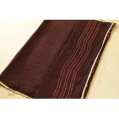Block Printed Kota Cotton ✜ Embroidered Saree - Brown new