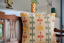  Mogra Handwoven Cotton Cushion Cover ( Single Piece - 20"x20")