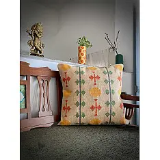  Mogra Handwoven Cotton Cushion Cover ( Single Piece - 20"x20")
