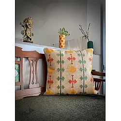  Mogra Handwoven Cotton Cushion Cover ( Single Piece - 20"x20")