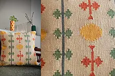  Mogra Handwoven Cotton Cushion Cover ( Single Piece - 20"x20")