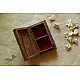 Wood Flower Carving ~ Walnut Wood Box 