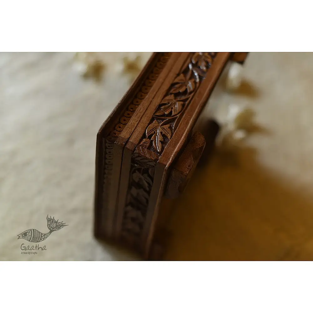 buy Wood Carving ~ Walnut Wood Dry Fruit Box