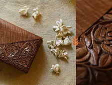 Gulab Wood Carving ~ Walnut wood box
