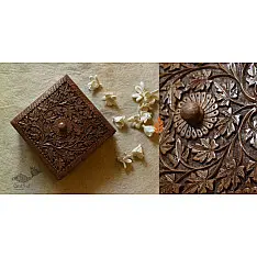Wood Carving ~ Walnut Wood Dry Fruit Box