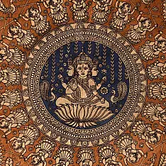 Mata ni Pachedi Painting - Tridevi (Lakshmi, Parvati, Saraswati)