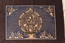 Mata ni Pachedi Painting - Goddess Saraswati