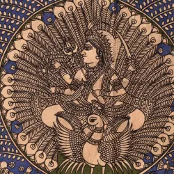 Matani Pachedi Painting - Goddess Saraswati