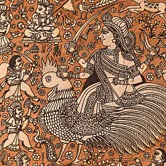Mata ni Pachedi Painting - Bahuchar Maa