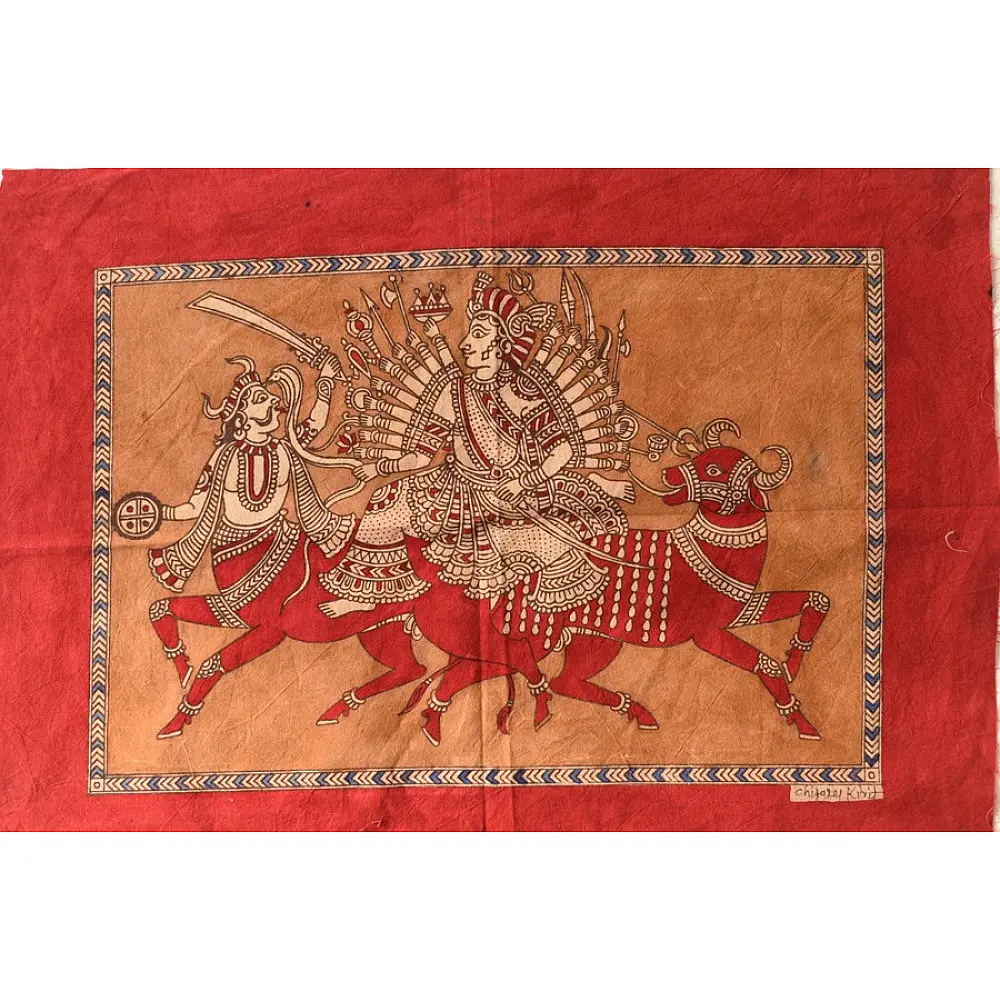 Buy Mata ni Pachedi Painting - Mahishasura Mardini
