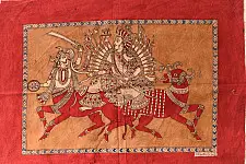 Mata ni Pachedi Painting - Mahishasura Mardini