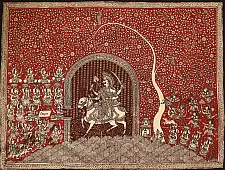 Sacred cloth of the Goddess - Meldi Maa ( 28" X 21" )
