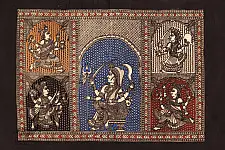 Sacred cloth of the Goddess - Panch Avtar ( 15" X 18" )