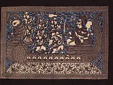 Sacred cloth of the Goddess - Vaahanvati Maa ( 15" X 18" )