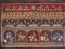 Sacred cloth of the Goddess - Panch Devi ( 15" X 18" )