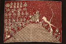 Sacred cloth of the Goddess - Durga Maa ( 25" X 21" )