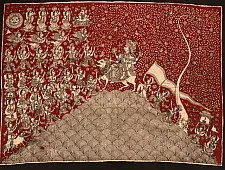 Sacred cloth of the Goddess - Durga Maa ( 25" X 21" )