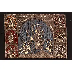Sacred cloth of the Goddess - Aadhya Shakti Maa ( 15" X 18" )