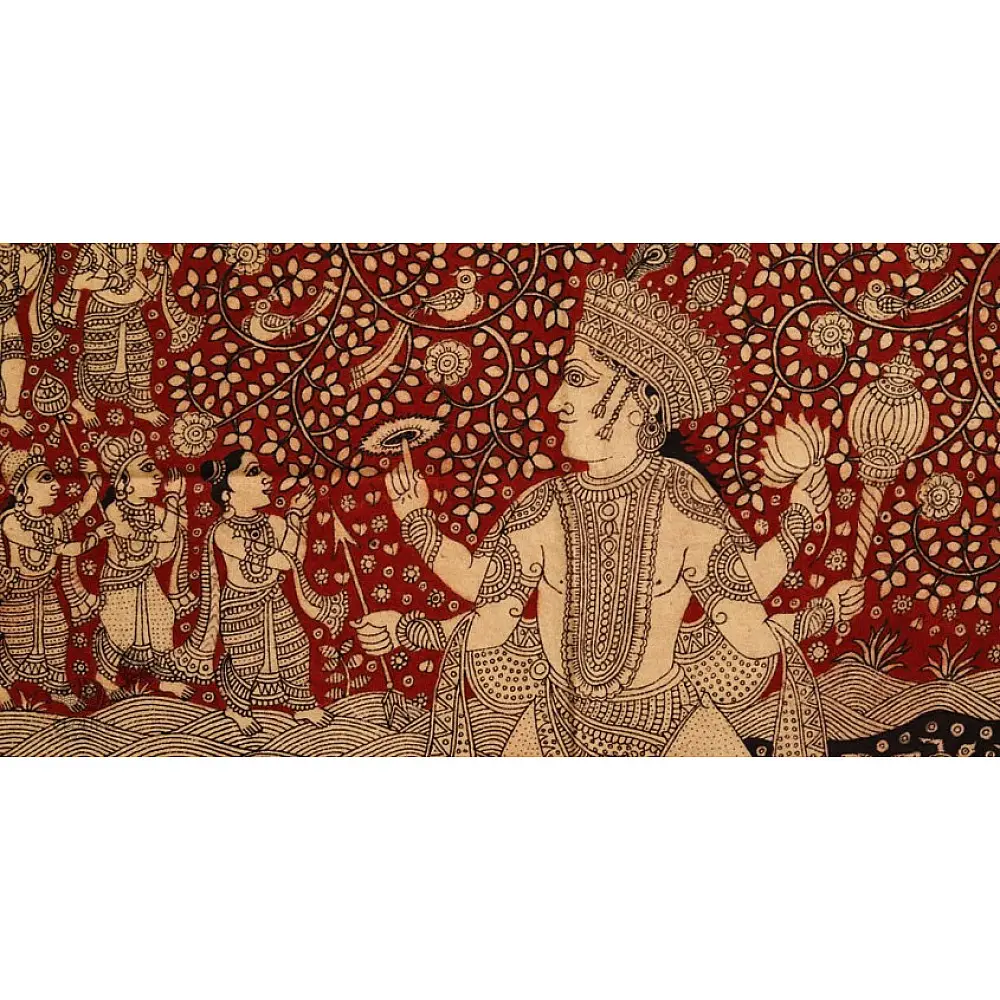 Sacred cloth of the Goddess - Matsya Avtar ( 38 X 29 )