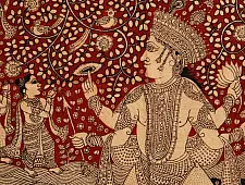 Sacred cloth of the Goddess - Matsya Avtar ( 38" X 29")