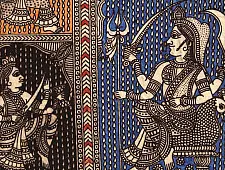 Sacred cloth of the Goddess - Panch Avtar ( 15" X 18" )