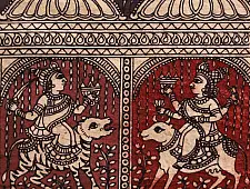 Sacred cloth of the Goddess - Panch Devi ( 15" X 18" )