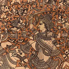 Mata ni Pachedi Painting - Maa Durga