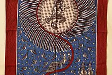 Sacred Cloth Of The Goddess ~ Mata ni Pachedi Painting - Krishna in Tree of Life