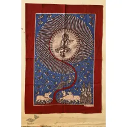 Sacred Cloth Of The Goddess ~ Matani Pachedi Painting - Krishna in Tree of Life