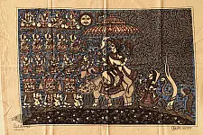 Sacred Cloth Of The Goddess ~ Mata ni Pachedi Painting - Dhaawni Maata