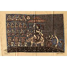 Sacred Cloth Of The Goddess ~ Mata ni Pachedi Painting - Dhaawni Maata