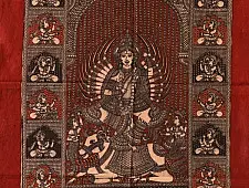 Sacred Cloth Of The Goddess ~ Mata ni Pachedi Painting - Vishat Maa