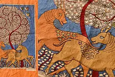 Sacred Cloth Of The Goddess ~ Mata ni Pachedi Painting - Deer Under The Tree Of Life