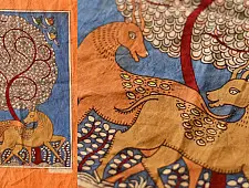 Sacred Cloth Of The Goddess ~ Mata ni Pachedi Painting - Deer Under The Tree Of Life