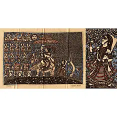 Sacred Cloth Of The Goddess ~ Mata ni Pachedi Painting - Dhaawni Maata